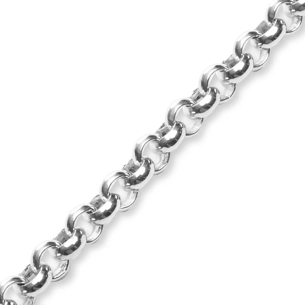 Thick Rolo Bracelet - 925 Sterling Silver