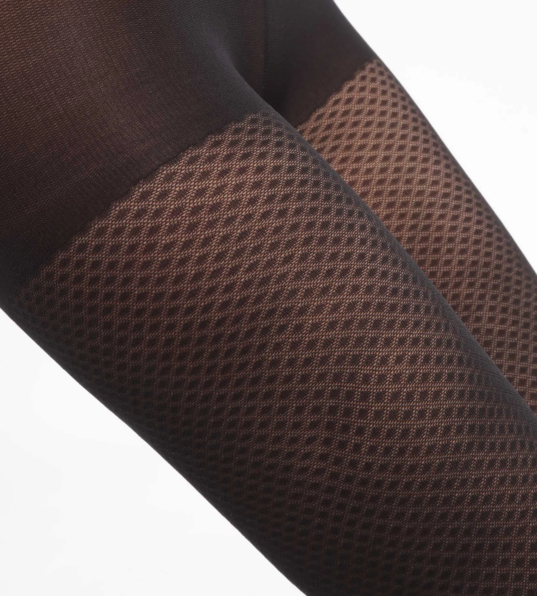 Women's sheer diamond pattern tights Black Dim Style