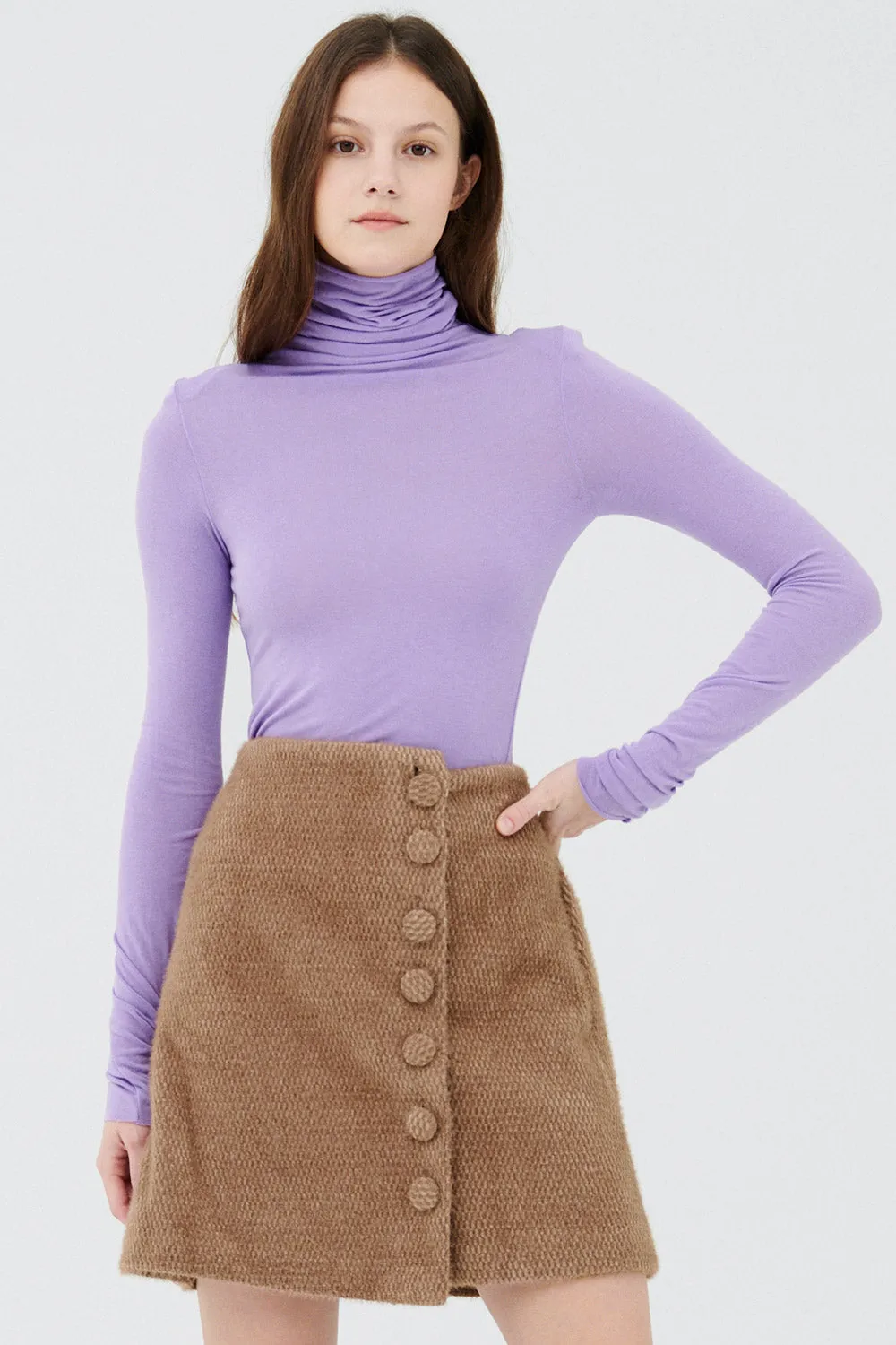 Zoe High Neck Long Sleeve Top